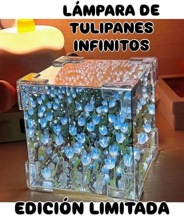 Producto - LÁMPARA TULIPANES INFINITAS CUADRADO CELE