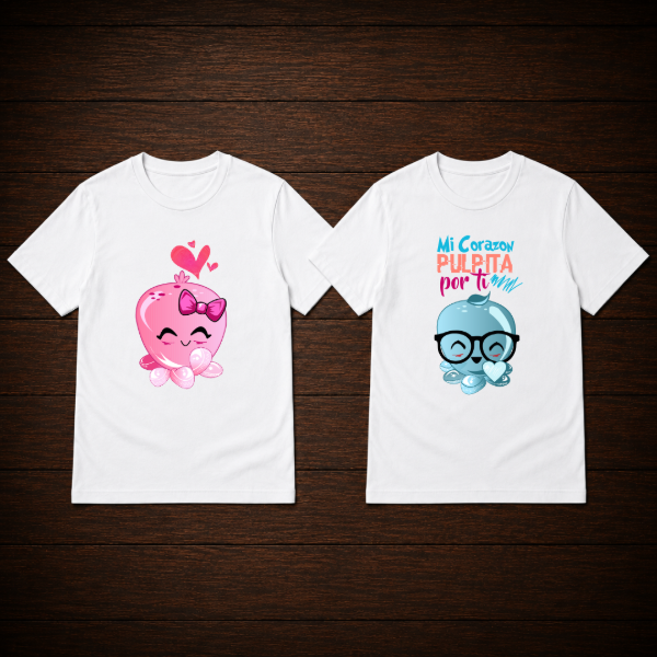 Producto - Remera - Mi corazon pulpita por ti (diseños dobles) - 1