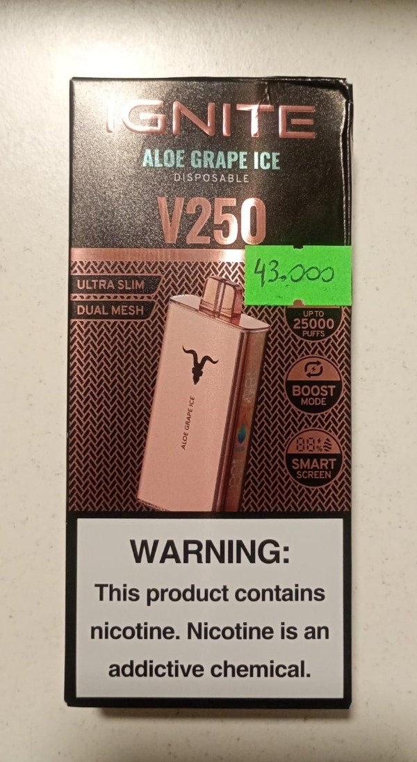 Producto - VAPO DESCARTABLE 25.000 PUFF "ALOE GRAPE ICE"