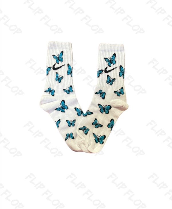 Producto - Medias 3/4, Nike, mariposas bco c/celeste