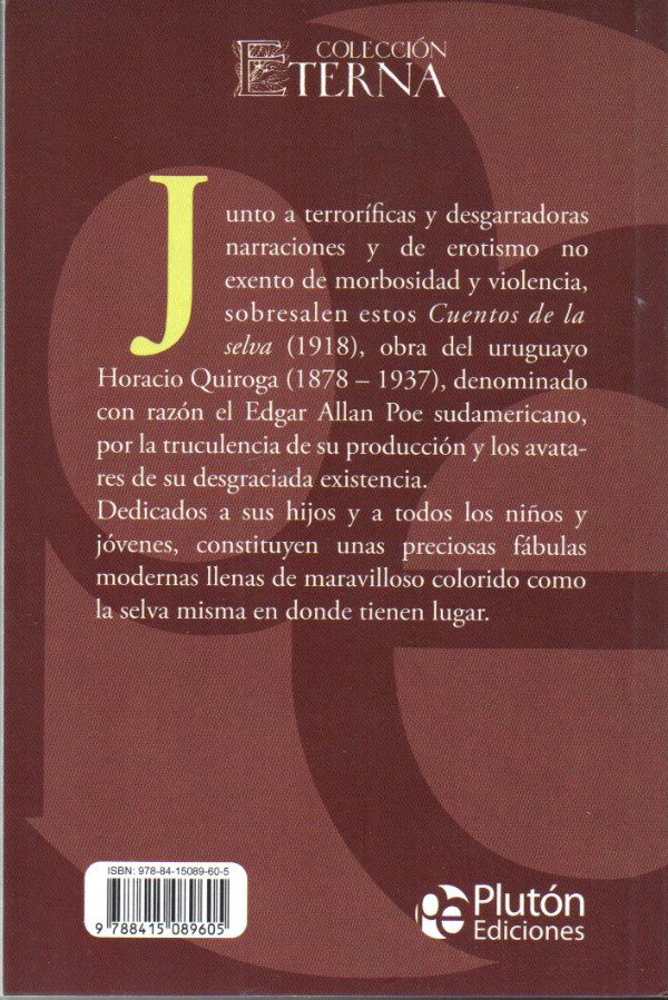 Producto - Horacio Quiroga - Cuentos de la selva (Pluton) - 1