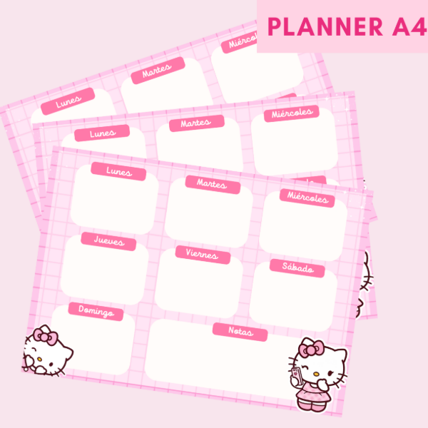 Producto - Planificador Hello Kitty - ARCHIVO DIGITAL