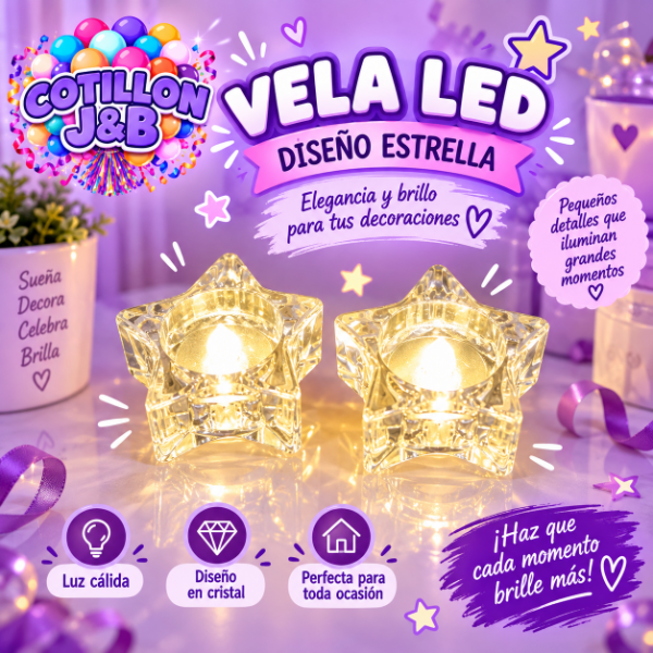 Producto - vela led estrella