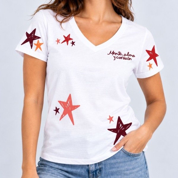 Producto - Remera alma y corazón (cuello V) - 0