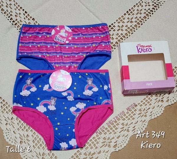 Producto - Pack X2 Bombachas de Nena Mama Kiero 349 Talle 6
