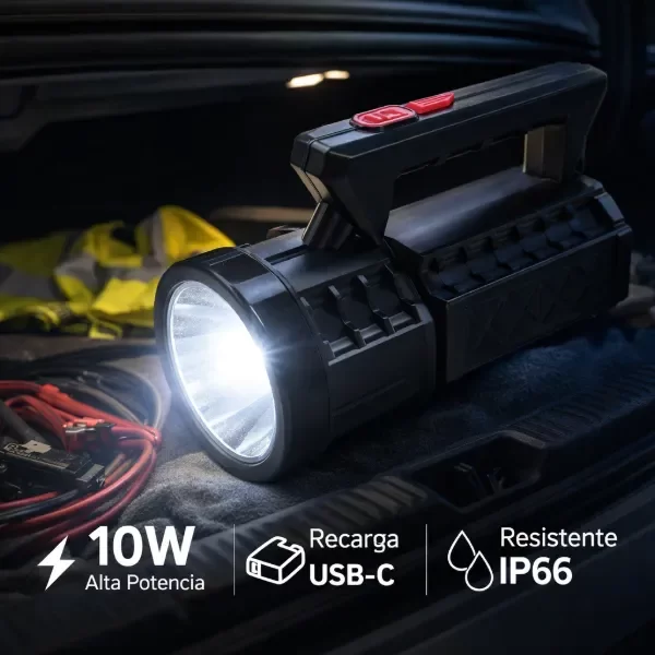 Producto - Linterna Recargable 10W Tipo Reflector - 1