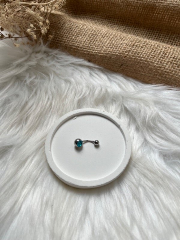 Producto - Piercing para el ombligo celeste l