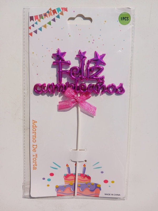Producto - Cake Topper Acrílico "FC" Metalizado M08