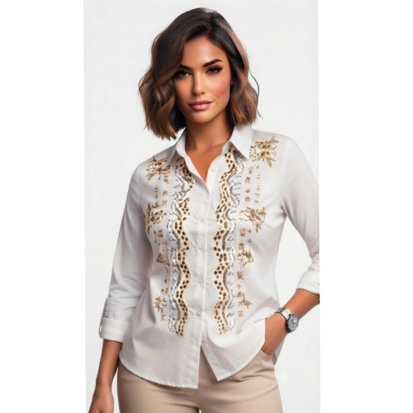Producto - Camisa Importada bordada. Único Color. Talle 44/46(5) - 0
