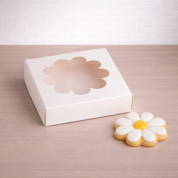 Producto - Caja para cookie individual con visor de acetato transparente 9,5x9,5x2