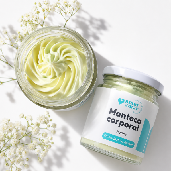 Producto - Manteca corporal batida limón, jazmín y ámbar