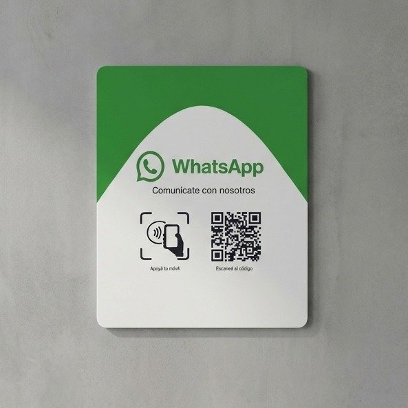 Producto - Expositor Whatsapp NFC y QR (10x14 cm) - 0