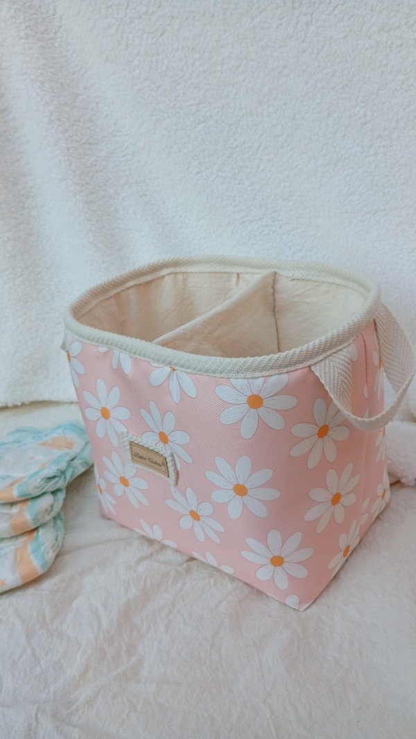Producto - CONTENEDOR PAÑALERO Margaritas Rosa - 1