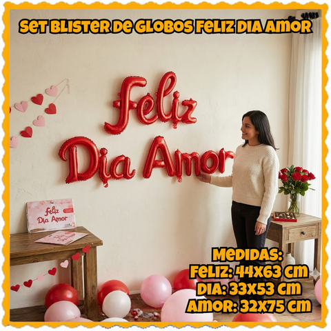 Producto - globo frase feliz dia amor