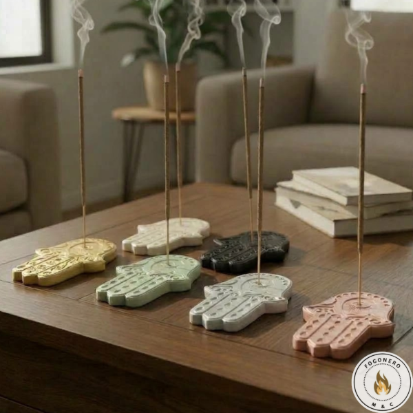 Producto - Porta Sahumerio Artesanal Manito de Fátima x5 (Mixto) - 1
