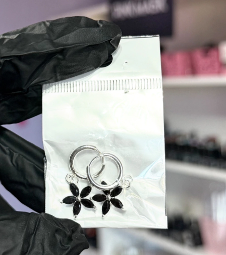 Producto - Aros colgantes flor