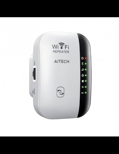 Producto - Repetidor Aitech Extensor De Rango Wi-Fi Inalambrico