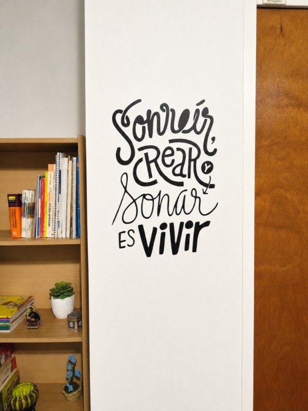Producto - Vinilo de corte pared sonrie