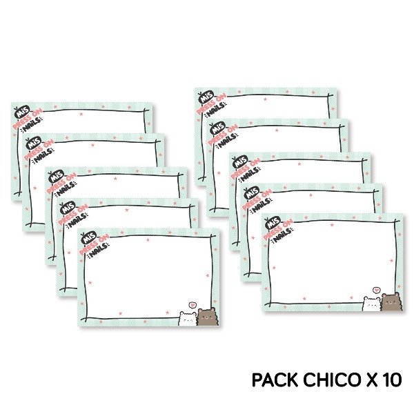 Producto - Pack tarjetas modelo CUTE (press on nails)