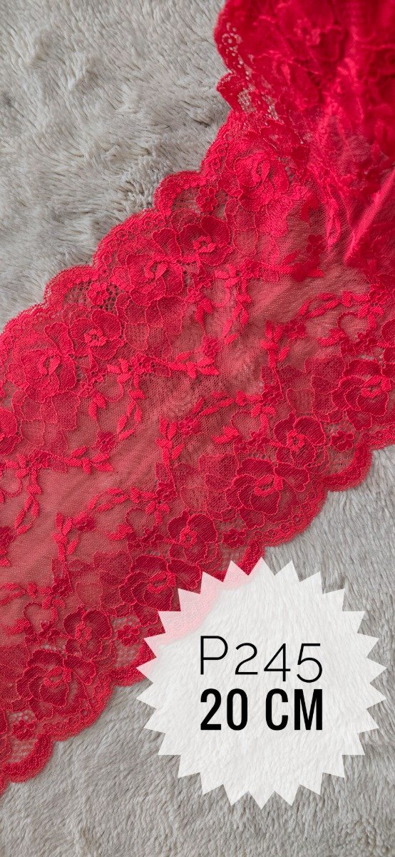 Producto - P245 PUNTILLA ROJA 20 cm