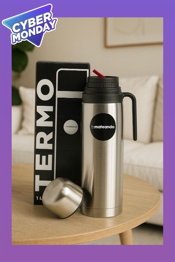 Producto - TERMO MEDIA MANIJA ACERO MATEANDO