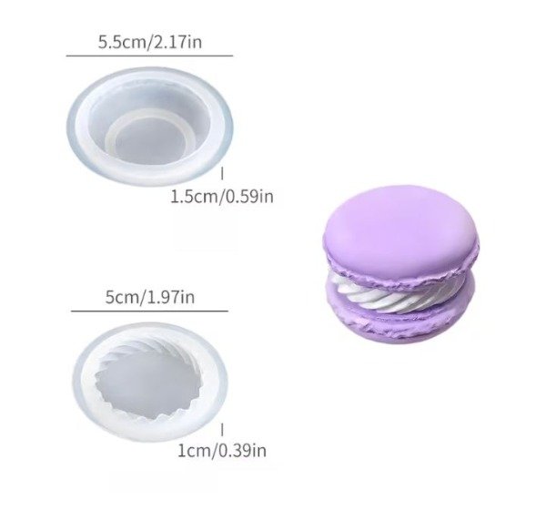 Producto - Molde silicona tapa macaron circular más relleno - 3