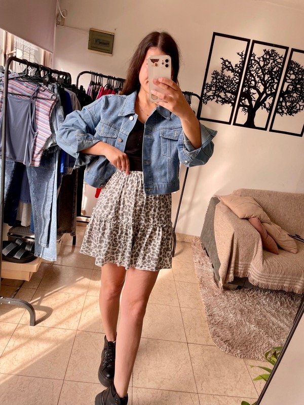 Producto - Pollera paris print