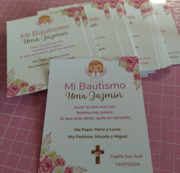 Producto - Tarjetas Personalizadas para Comunión/Bautismo - 1