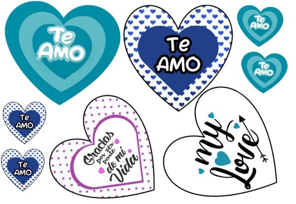 Producto - LAMINA ENAMORADOS INDIVIDUAL CORAZON 4