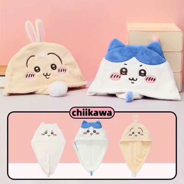 Producto - Toalla Para Cabello Chiikawa y sus Amigos