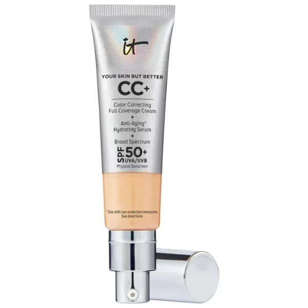 Producto - IT COSMETICS - CC+ CREAM FULL COVERAGE COLOR CORRECTING FOUNDATION SPF50 MEDIUM