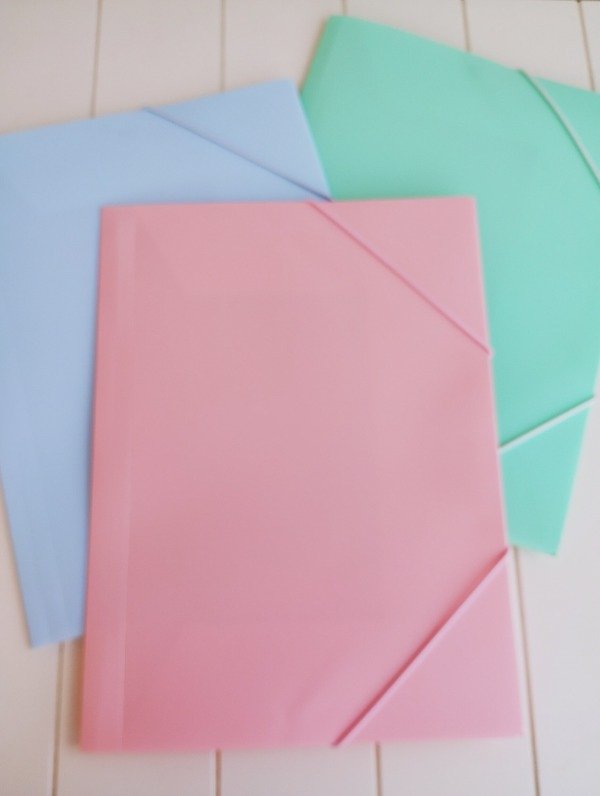 Producto - Carpetas 3 solapas A4 pastel