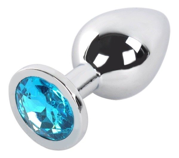 Producto - Plug Acero STRASS Azul S