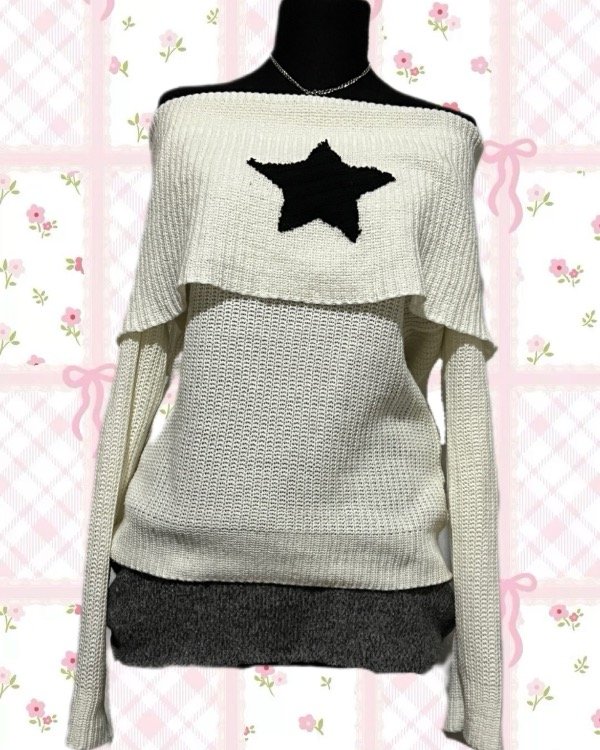 Sweater off shoulder
