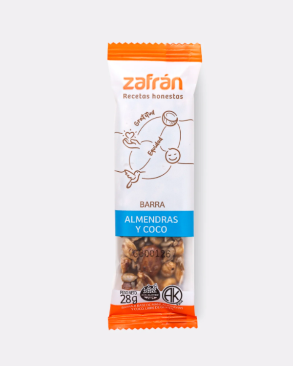 Producto - Barrita de cereal zafran Almendras y coco