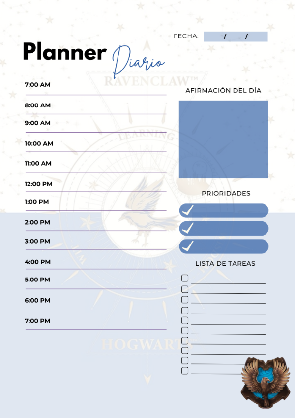 Producto - PLANNER DIARIO RAVENCLAW