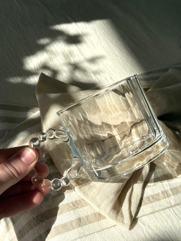 Producto - TAZA DE VIDRIO TRANSPARENTE