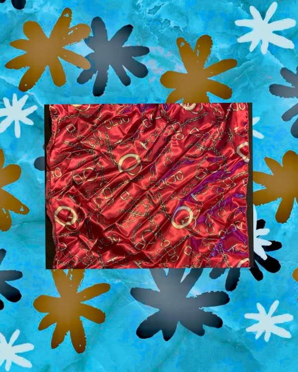 Producto - Pañuelo de seda c/diseño Cadenas Rosa