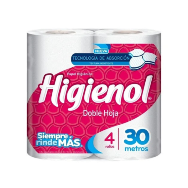 Producto - PAPEL HIGIÉNICO DOBLE HOJA 4x30m. - HIGIENOL