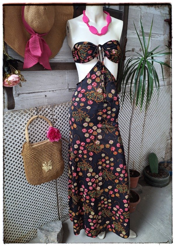 Producto - Vestido Playero Estampado Años 70