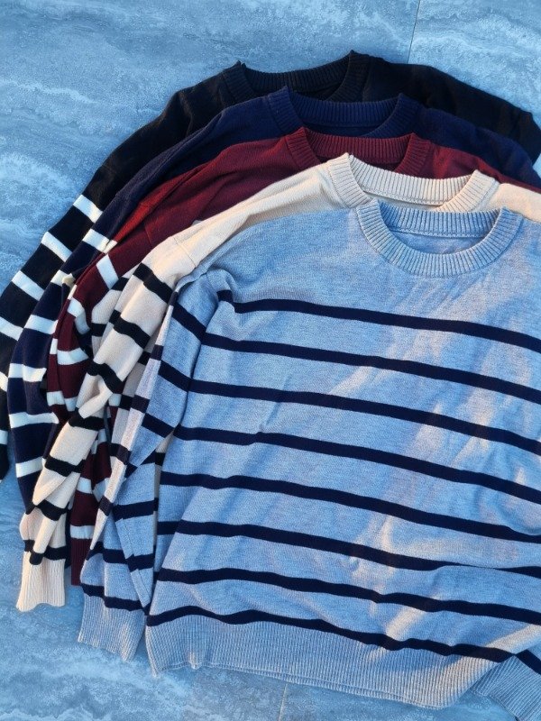 Producto - [knit051] Sweater rayado plus
