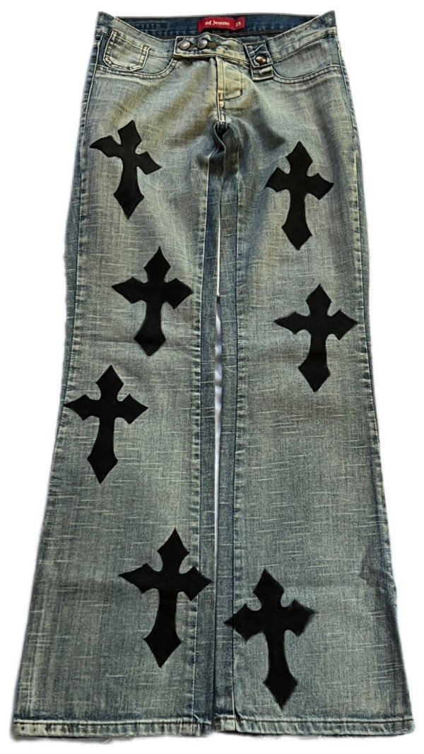 Jean y2k tiro bajo custom t36