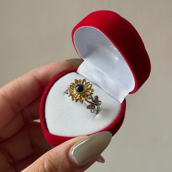 Producto - Anillo te amo en 100 idiomas girasol