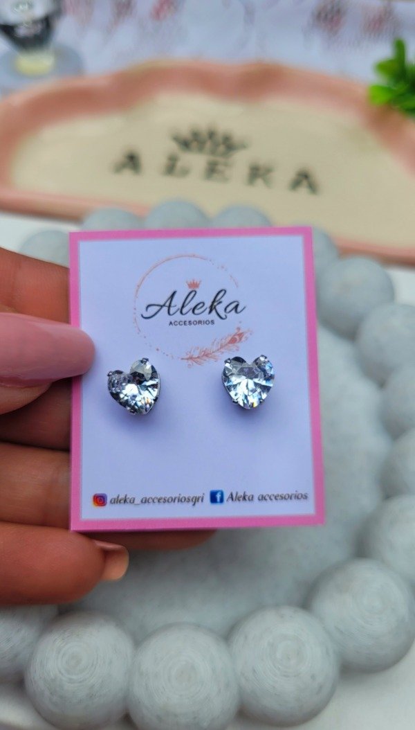 Producto - Aros pasantes cubic corazón de acero quirúrgico - 0