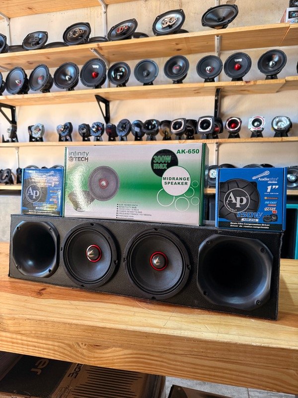 Producto - RAKERA PARA POTENCIAR 2 MEDIOS 6,5" INFINITY TECH Y DRIVER AUDIOPIPE ADR-250