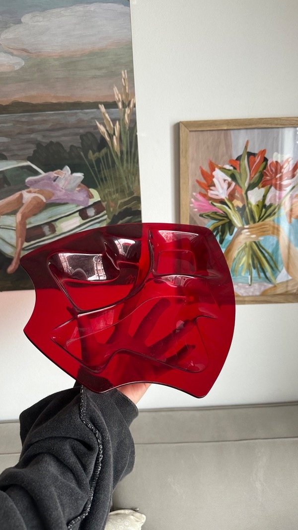 Producto - Copetinero de acrílico rojo mediano