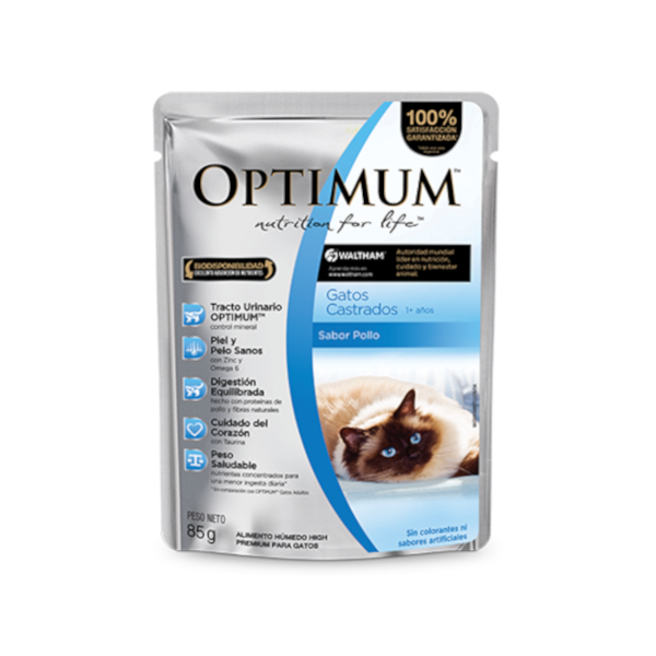 Producto - Optimun Gatos Castrados x 85g