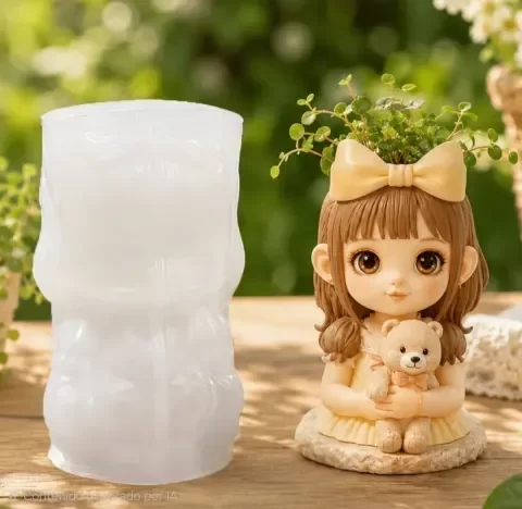 Producto - Molde maceta nena con osito