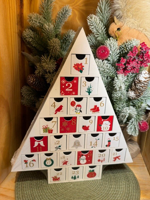 Producto - Calendario de Adviento de madera blanco (Efectivo: 99.920)