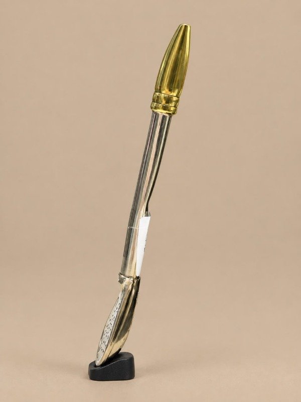 Producto - Bombilla alpaca y bronce 16cm - 1